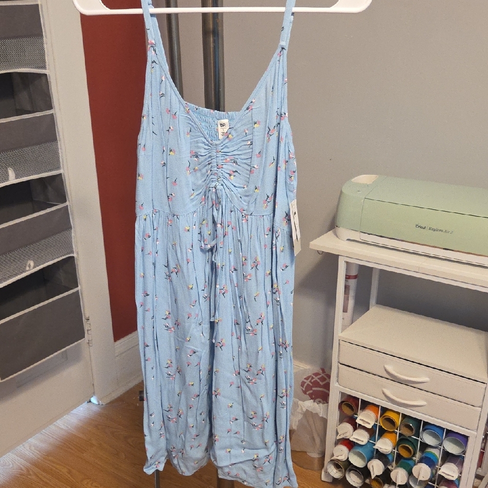 Light Blue Floral Jumpsuit